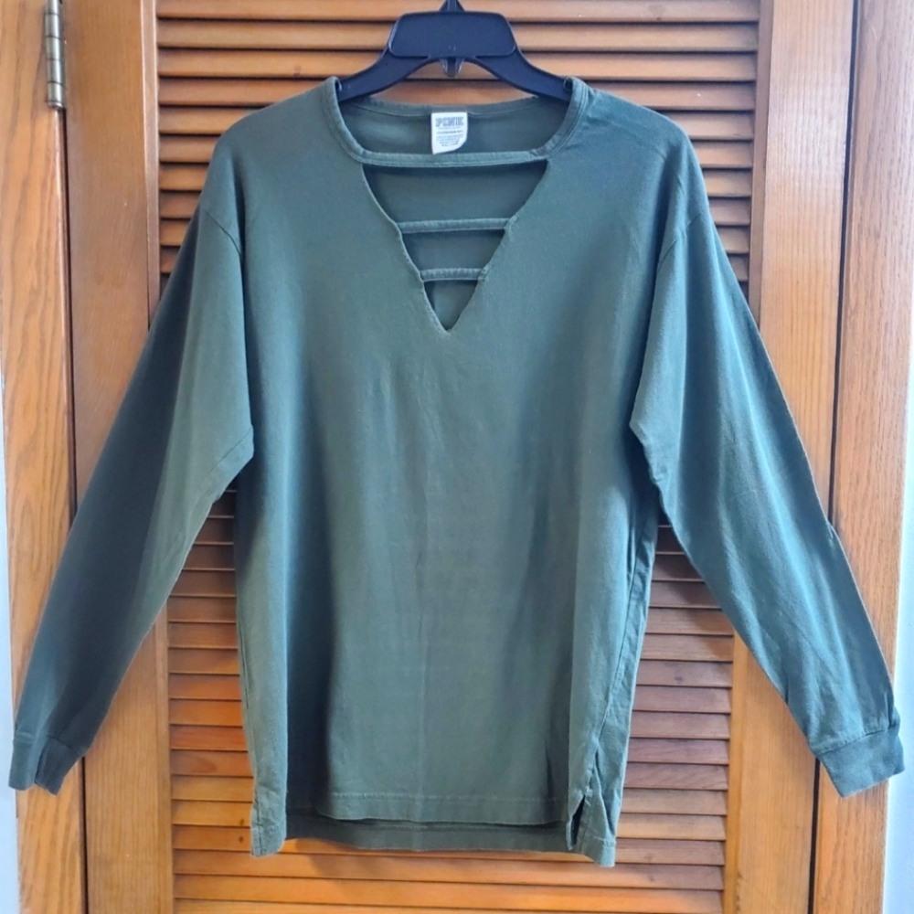 PINK Victoria's Secret Green Long Sleeve Top